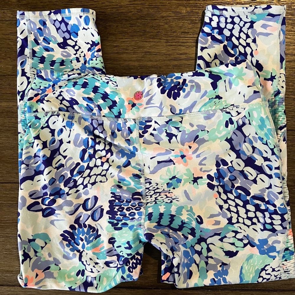 Lilly Pulitzer Oasis Wave After Wave Luxletic Leggings size L